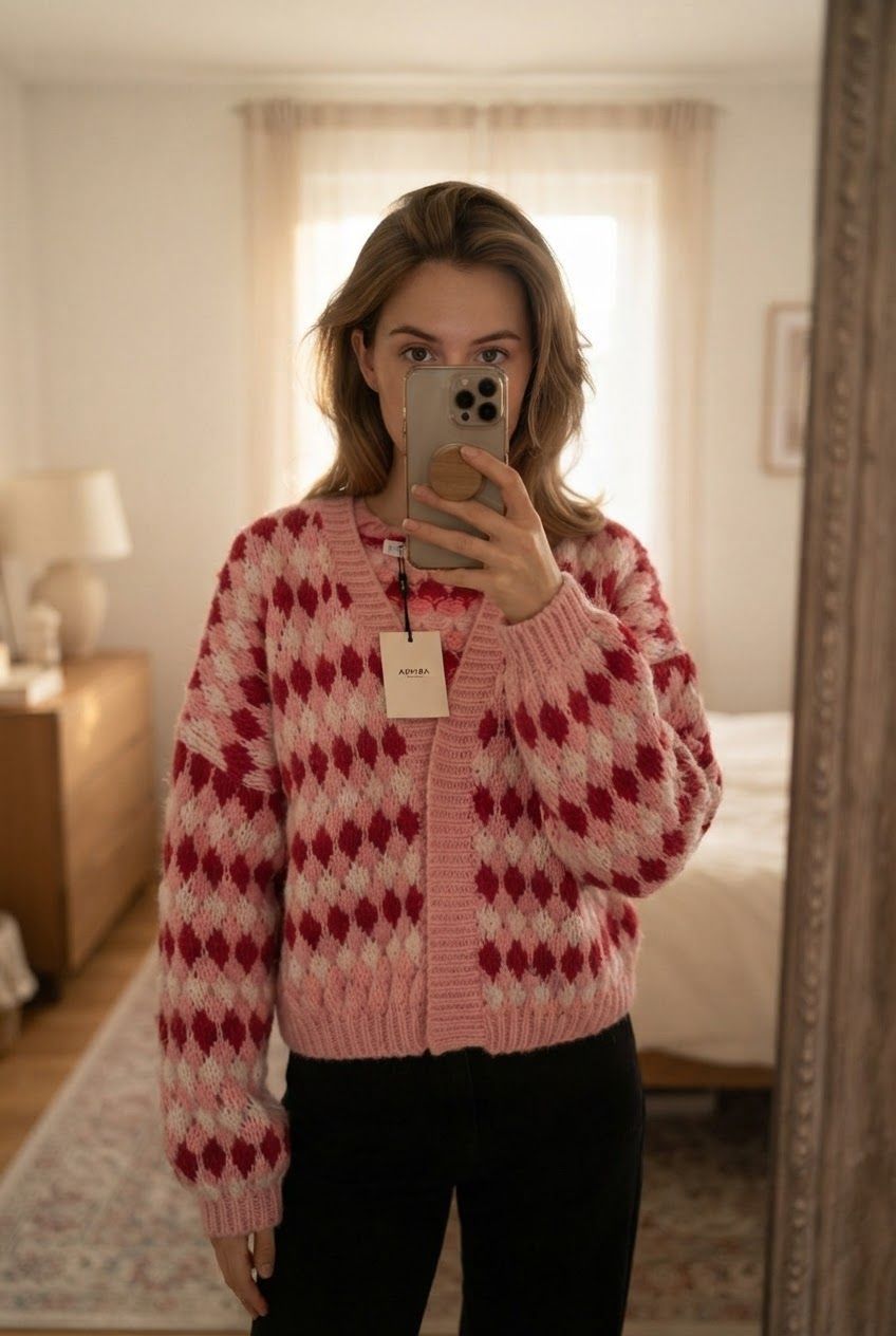 Giacche: ARINES Cardigan mit Argyle-Muster – Nuovo (secondo la descrizione) da Winterthur venduto da Winnia