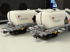 Roco 76145 Set 2x SBB Kesselwagen Holcim Uacns / DC HO