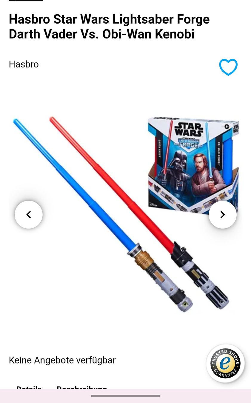 Star Wars Giocattoli: Disney Star Wars Light Saber Laserschwert Darth Vader NEU – Nuovo e nell'imballaggio originale da Linthal venduto da Davospainter