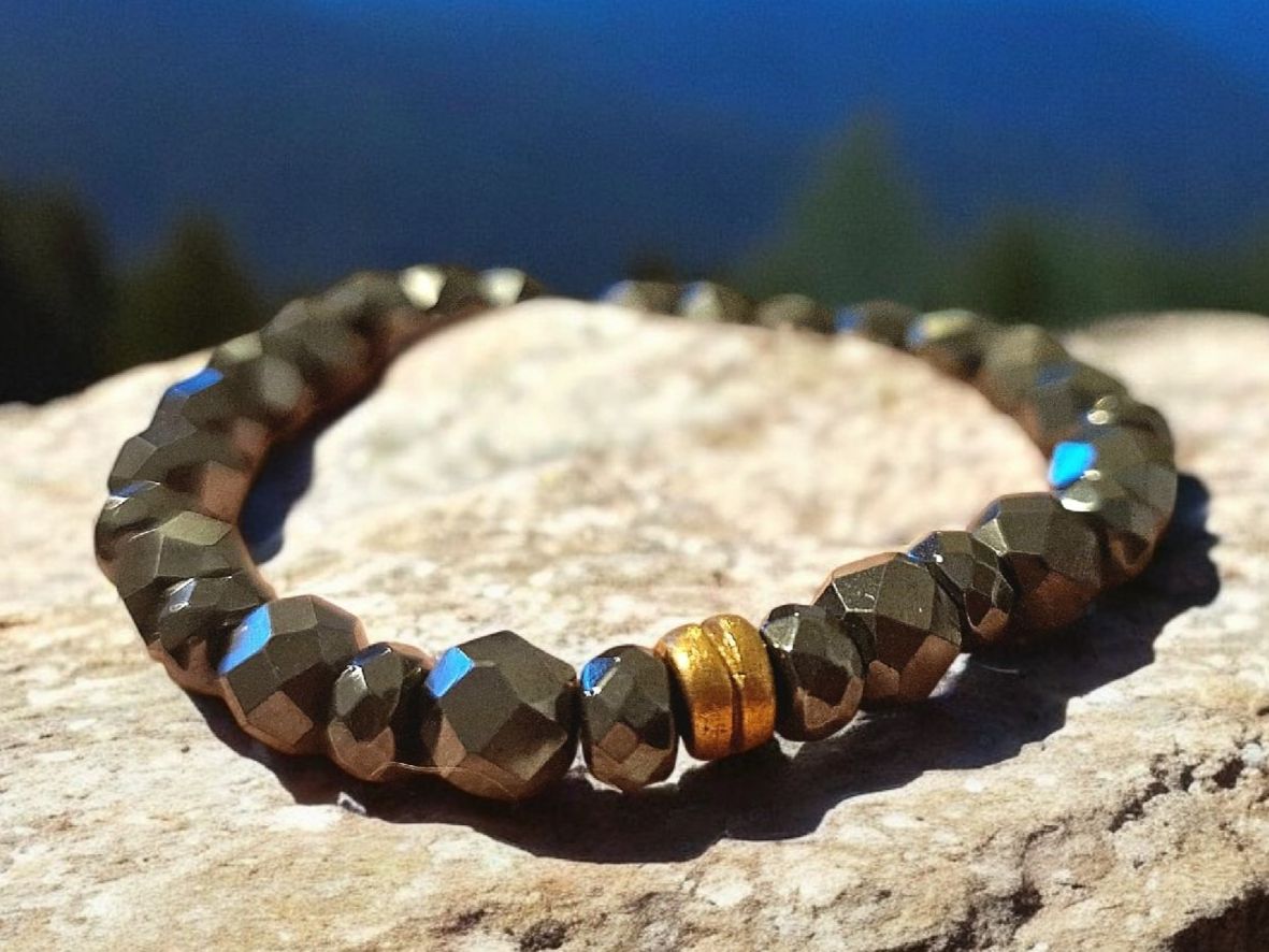 Bracciali & Braccialetti: Funkelndes Armband Hämatit & Bronze – Nuovo e nell'imballaggio originale da Aarau venduto da Schmuckhoehle_MD 3