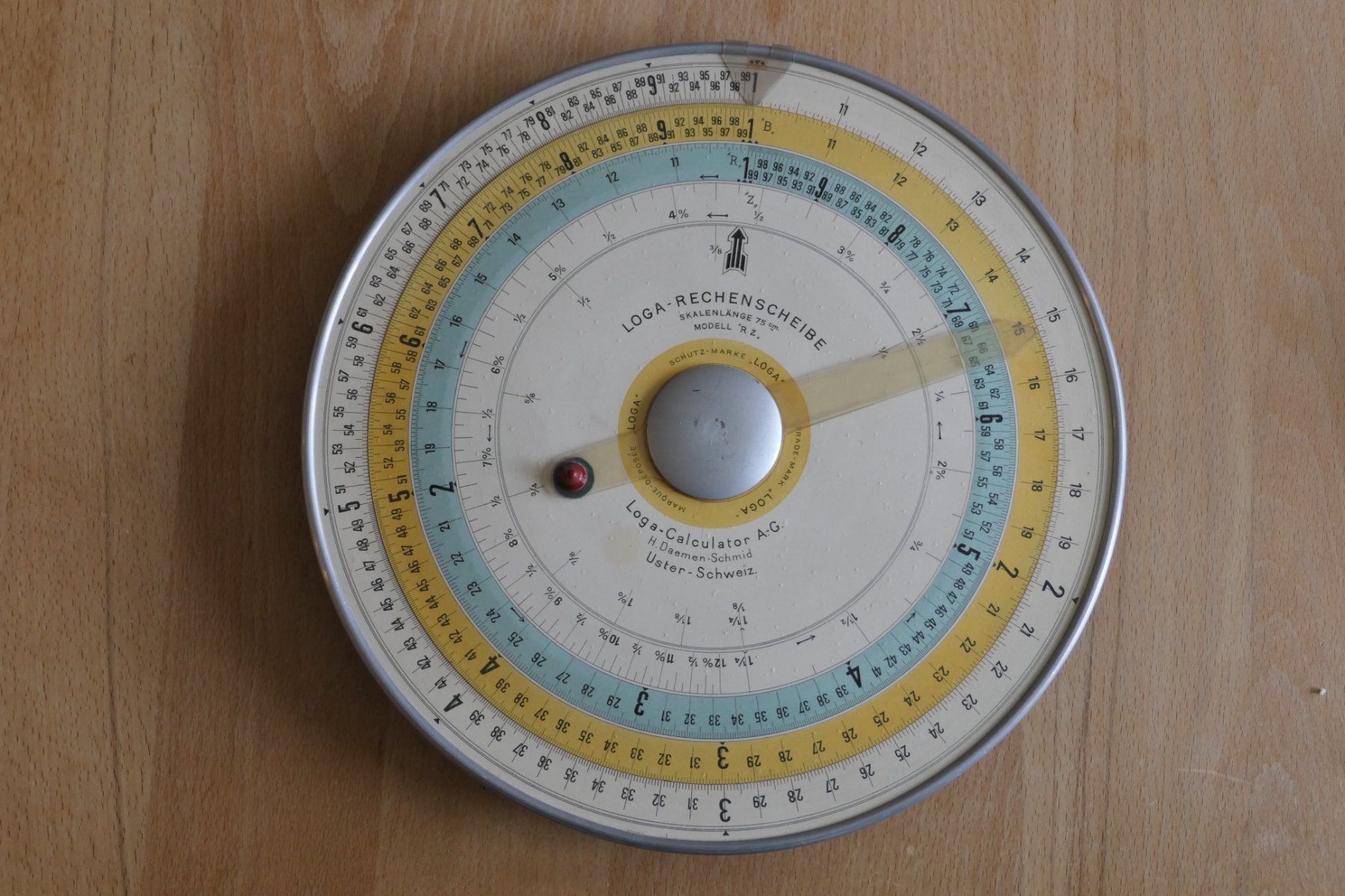 Vintage LOGA-Rechenscheibe 75 cm – Modell „R Z“–ca. 1940/50 (Gebraucht ...