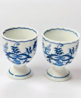 2er Set Blue Danube Eierbecher „Zwiebelmuster“ – Wie neu
