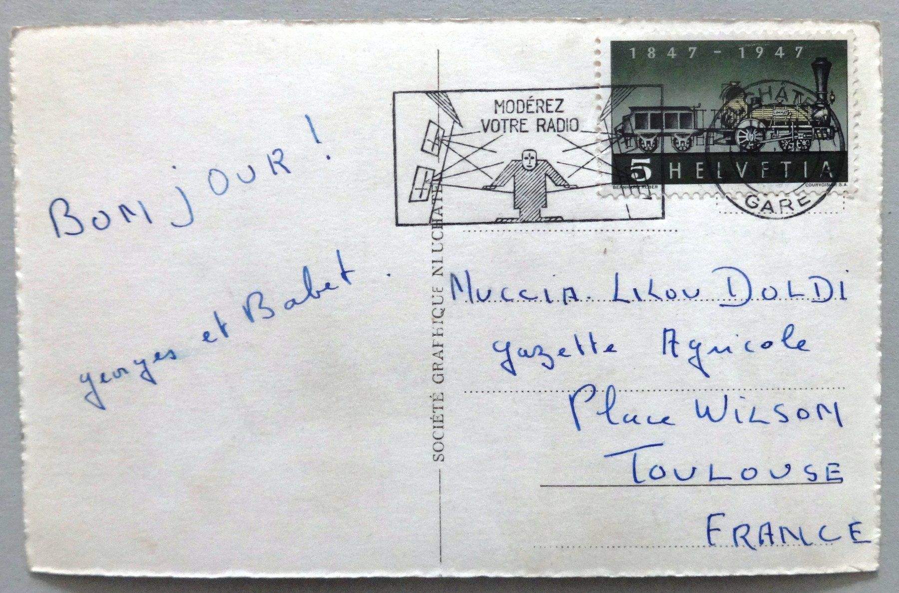 Cartes postales: Neuchâtel - Baie de l' Evole – D'occasion à Fétigny par Billy2miny 1