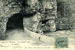 Gorges de l'Areuse - le tunnel + c1900