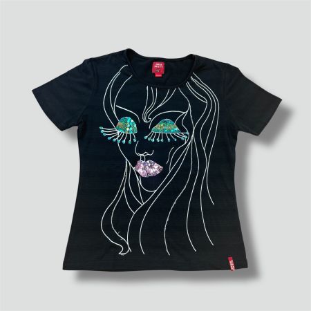 Miss Sixty glitter girl black T-shirt y2k sommer vintage