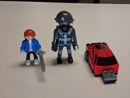 Playmobil Figuren polizei und Junge