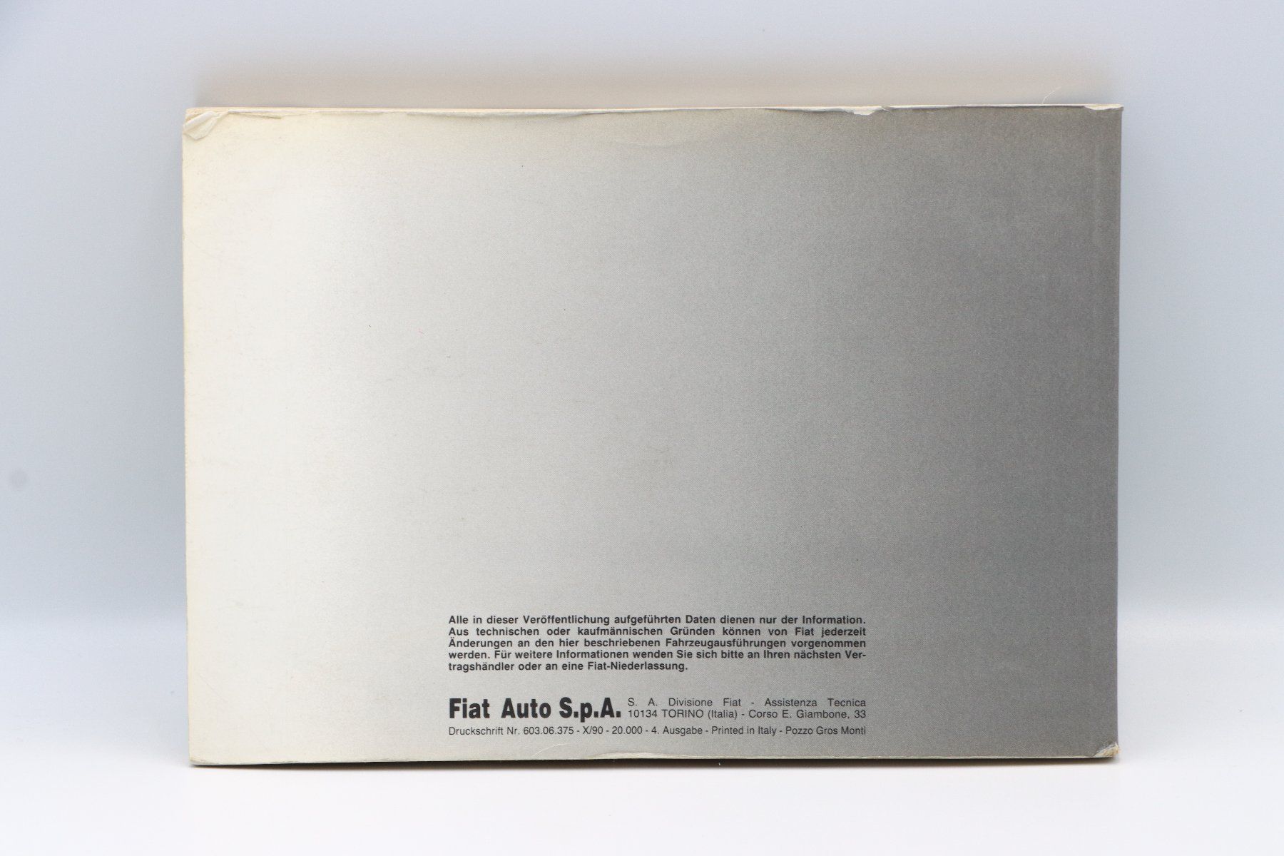 Fiat Documenti: Fiat Uno 1990 Betriebsanleitung – Usato da Bühl b.Aarberg venduto da Collectorpassions 1