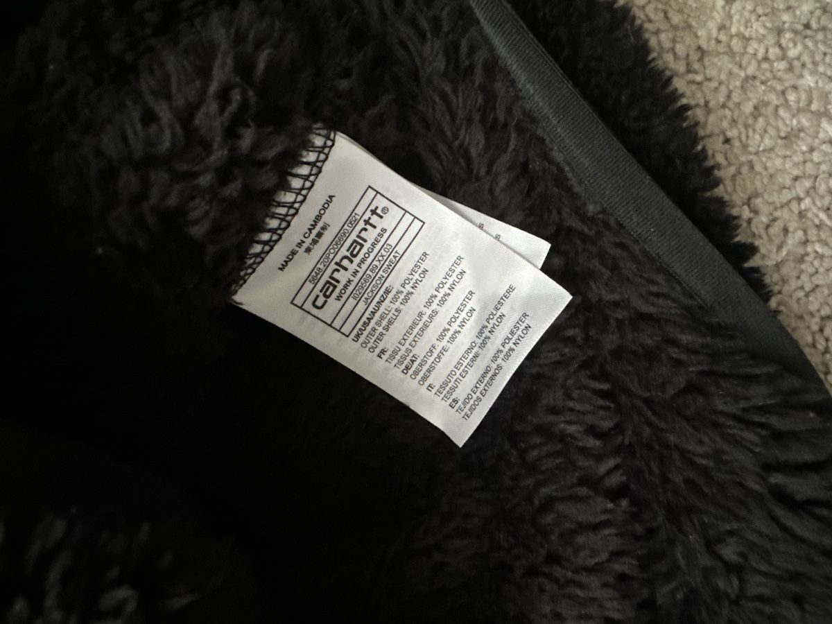 Maglioni & Felpe: Carhartt Teddy Fleece Pullover/Sweatshirt schwarz Gr. S – Usato da Basel venduto da Oloir 3
