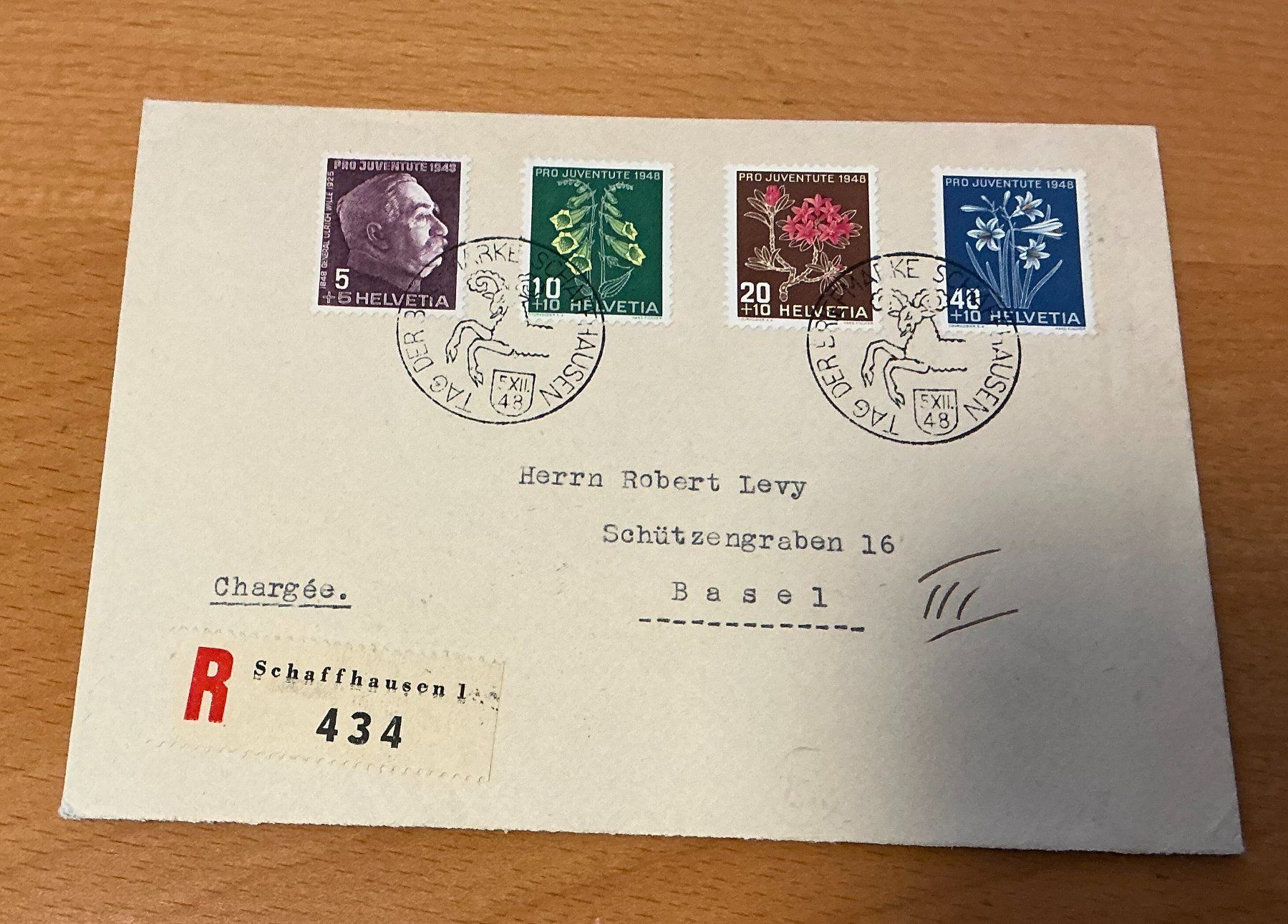 Tutti i francobolli: FDC Einschreiben Satz 1948 Tag der Briefmarke – Usato da Koblenz venduto da Markenhimmel