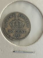 Frankreich 20 Cent. Münze 1867 Napoleone III Empire (I3)
