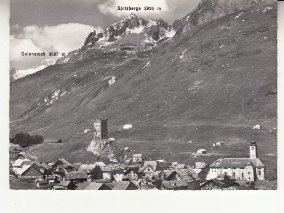 Cartoline postali: Hospental ca. 1950 – Usato da Bürglen TG venduto da StampGraf
