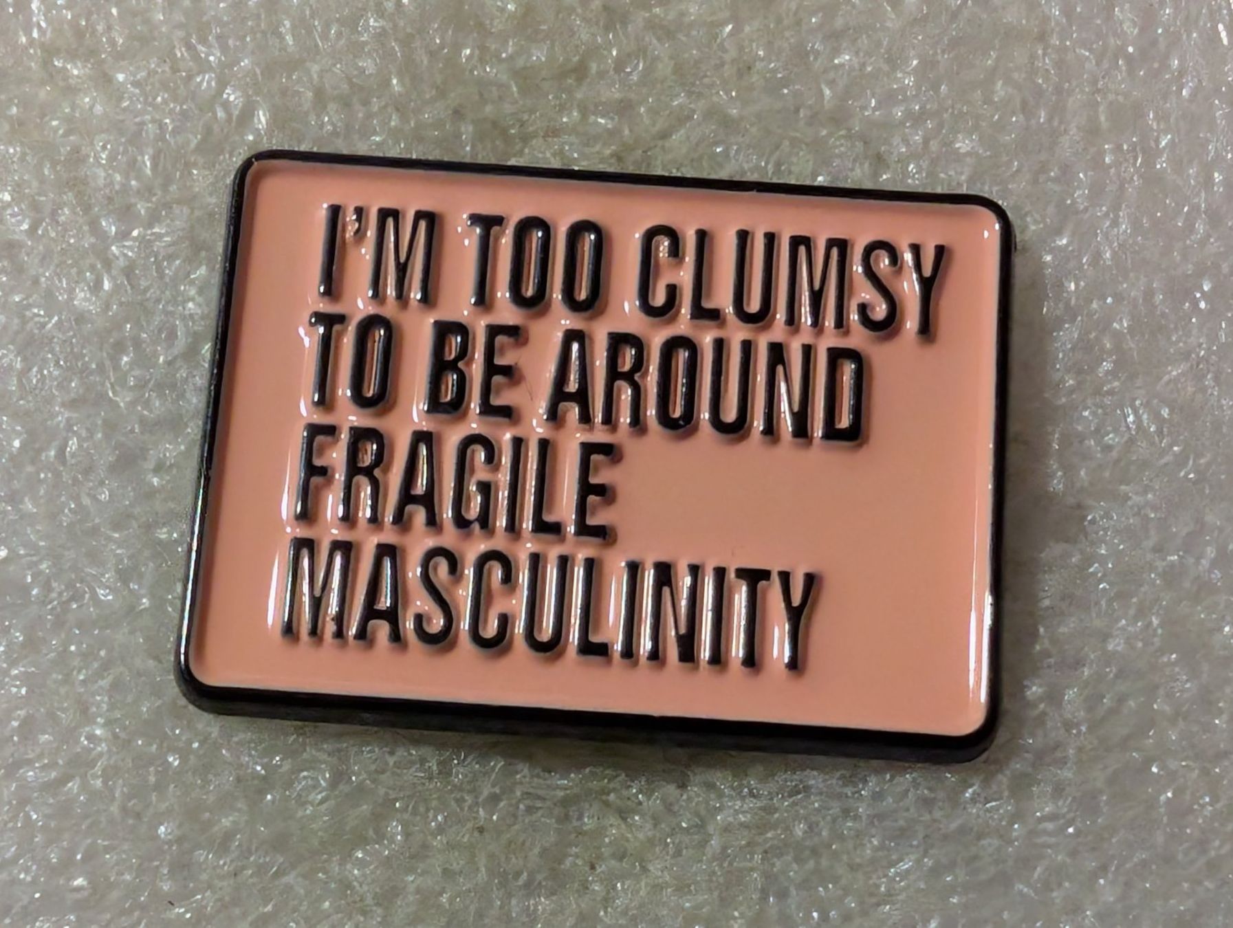 Placchette & Badge: Ansteckpin 173: Im too clumsy – Usato da Oppligen venduto da Pin-Fall-Shop