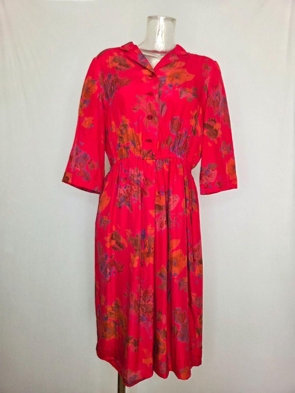Kleider: Vintage Blumenkleid S/M, Seide? – Gebraucht aus Bern von -Aniko-