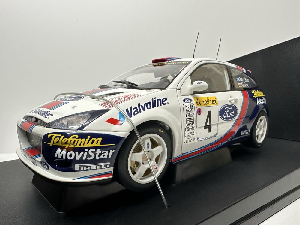 AutoArt 1/43 – Ford Focus WRC 2001 – McRae Rally Monte-Carlo – Blanche – Neuve