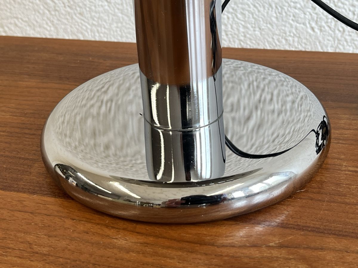 Lampen: Vintage Chrom Tischleuchte mit Rauchglas-Schirm, – Gebraucht aus Horgen von Grizzly83 9