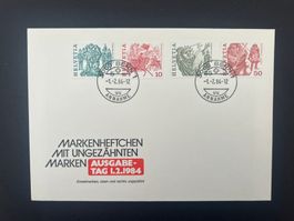 CH Ersttag -  Markenheft ungezähnt 1984  (G2467)