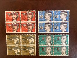 1977 Porträtmarken IV 4erblock ET-Stempel