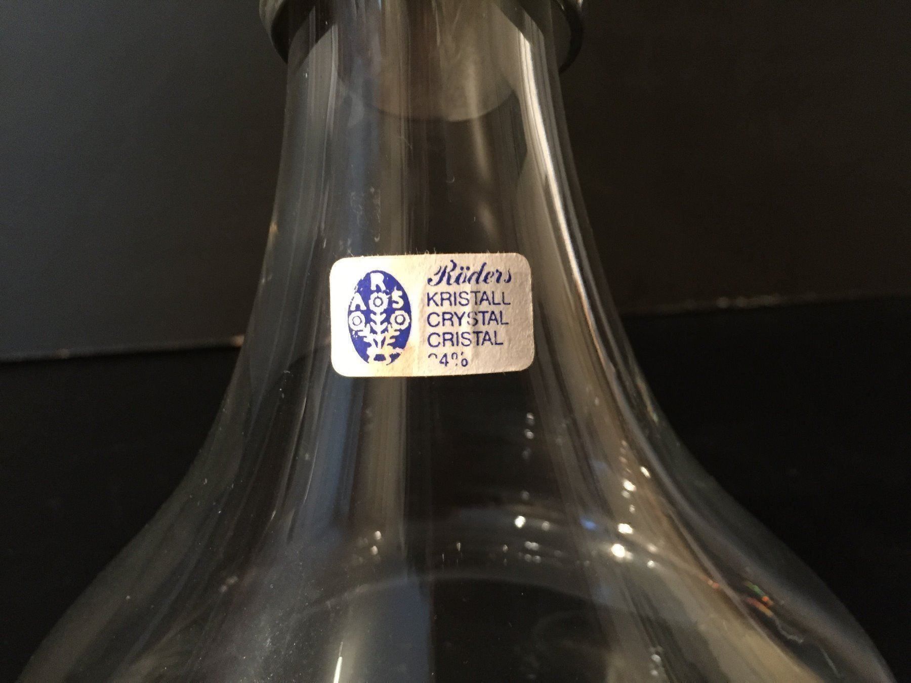 Caraffe: alte Weinkaraffe, Röders Kristall – Nuovo (secondo la descrizione) da Einsiedeln venduto da Fundgrube59 3