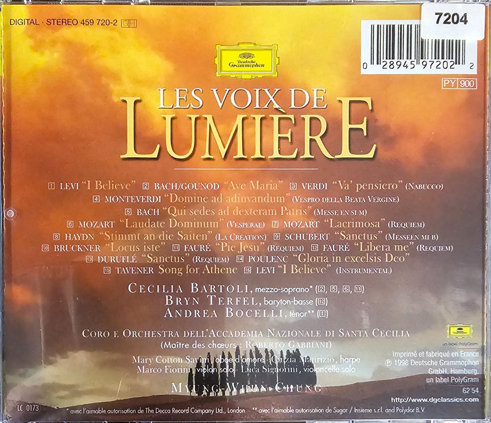 CD: Cecilia Bartoli - Les Voix De Lumiere – Usato da Wahlen b. Laufen venduto da Cg10 1