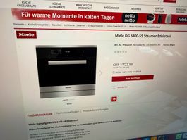 Neuer Steamer Miele DG6400 55 ED CS CH Ausstellungsstück !!