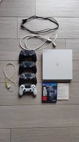 Playstation 4 Slim Weiss - 4 Controller + Spiel