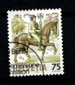 Tutti i francobolli: 1986/89 - Reiterbote – Usato da Schaffhausen venduto da poststamp