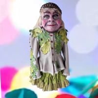 Fasnachtsmaske  Larve Grind Künstlermaske, mit Kleid