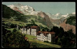 AK Wengen, Ortsansicht mit Jungfrau