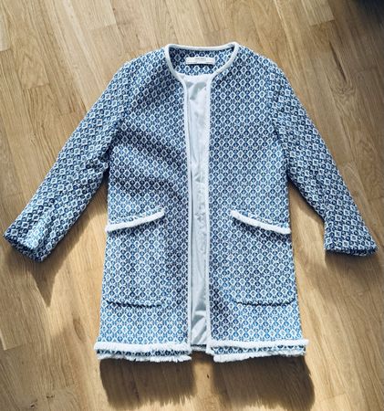 Zara Basic Damen Jacke, Gr. S, blau-weiss, Top Zustand!
