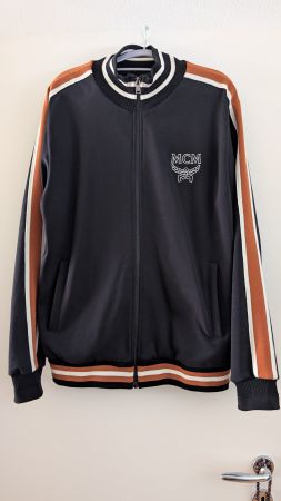 MCM Track Jacket / Collegejacke Schwarz-Braun Gr. L