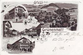 Grünenmatt AK 1904 Litho vom Verlag Ch. Frutiger No.4964