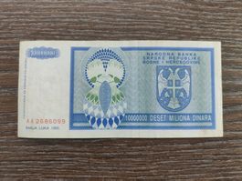 Bosnien 10'000'000 Dinara 1993 !!!!!!!