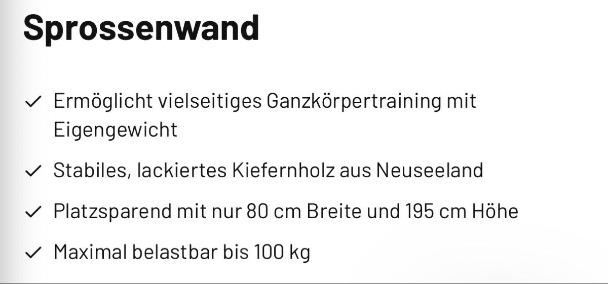 Kletterwände & Klettergriffe: Sprossenwand 195cm x 80cm – Gebraucht aus Bülach von Skyhook 4