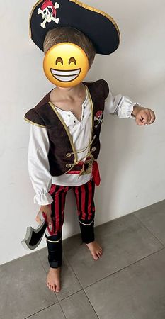 PIRATENKOSTÜM 4-7 JAHRE HALLOWEEN GR ca 100-128CM