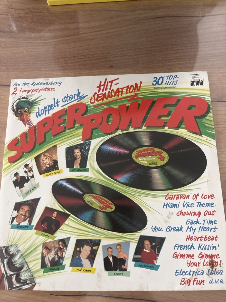 Dischi in vinile: Double Vinyle Compilation Super Power Hit-Sensation 1987 – Usato da Porrentruy venduto da Servo26