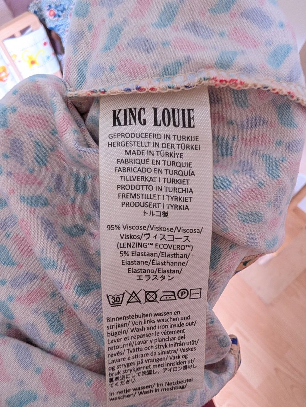 King Louie Top: King Louie Top Beige gemustert M – Usato da Luzern venduto da lal_8z2w 4