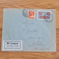 Luftpost Zürich Genève Le Locle 1924