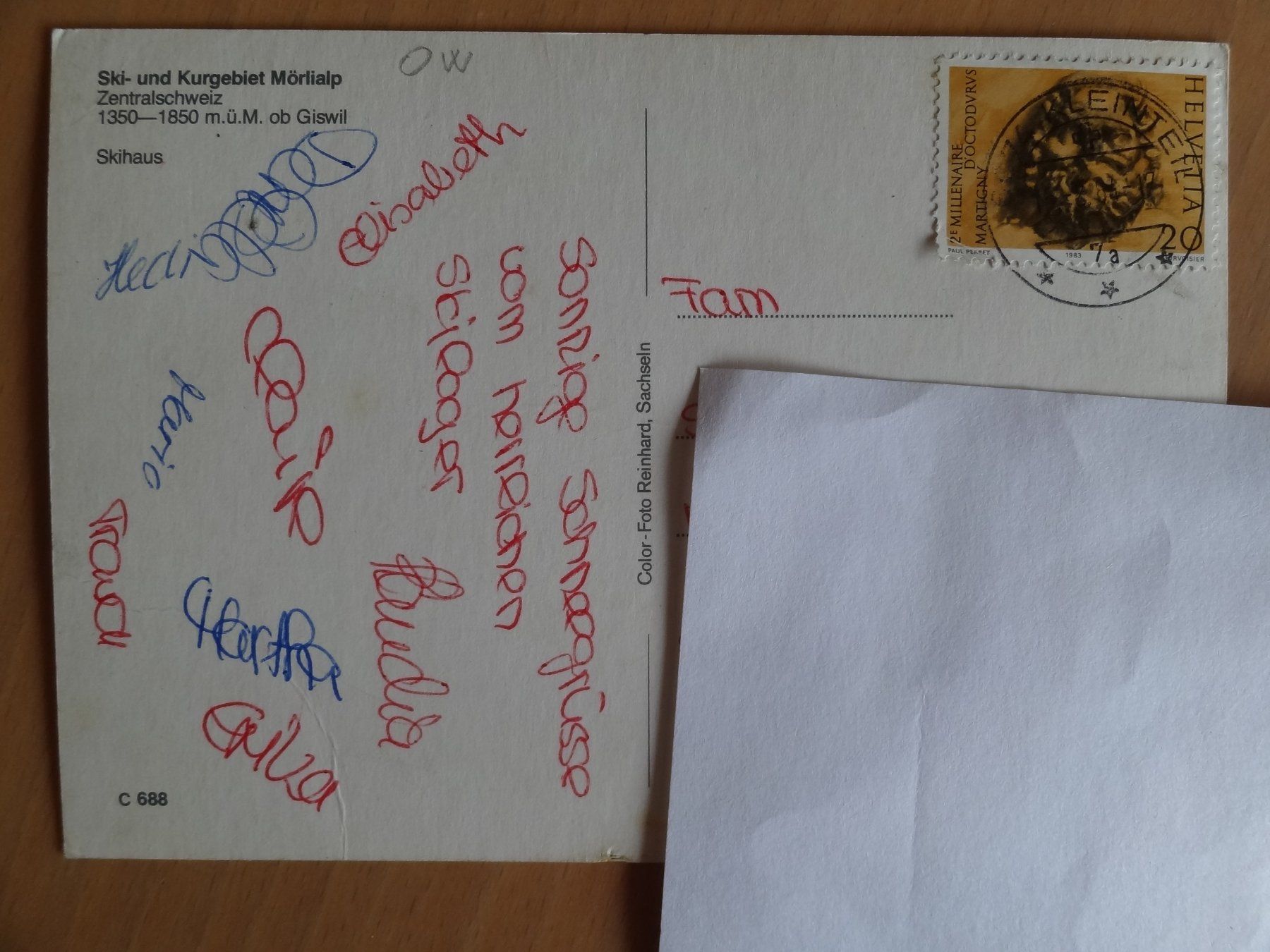 Cartoline postali: Mörlialp ob Giswil - 1983 – Usato da St Léonard venduto da Riglin 1
