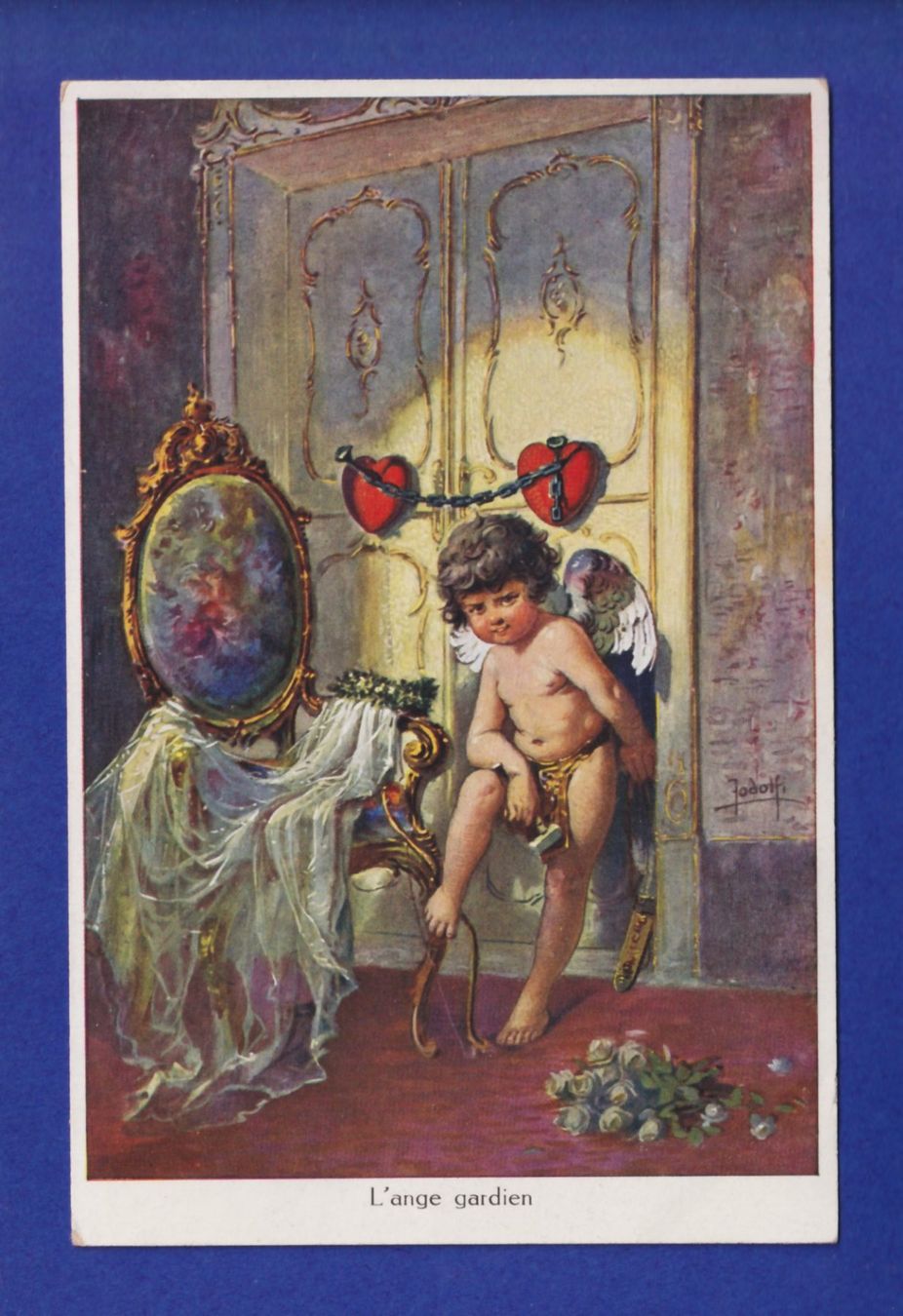Cartoline postali: ENFANT - Ange gardien – Usato da Pully venduto da nicecards-shop