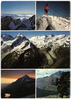 Silvaplana - 5 Bild AK Corvatsch