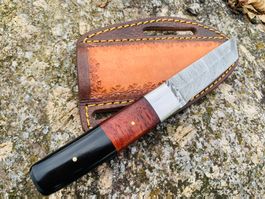 Damast Messer feststehend HANDMADE 21cm ODERMATT No. 66 NEU