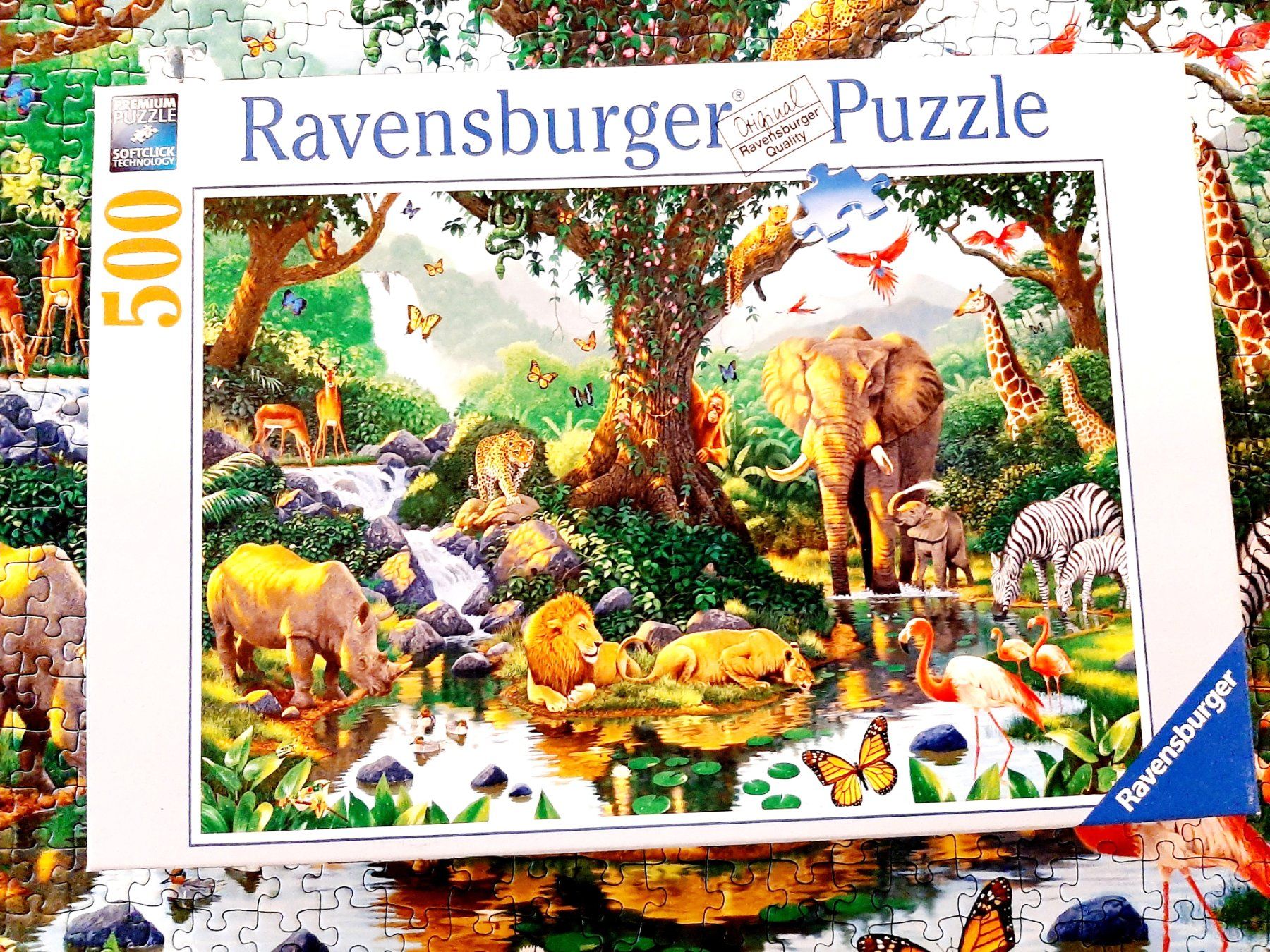 Ravensburger Puzzle: Puzzle 500er Ravensburger Dschungel Tiere – Usato da Flaach venduto da maj_w_