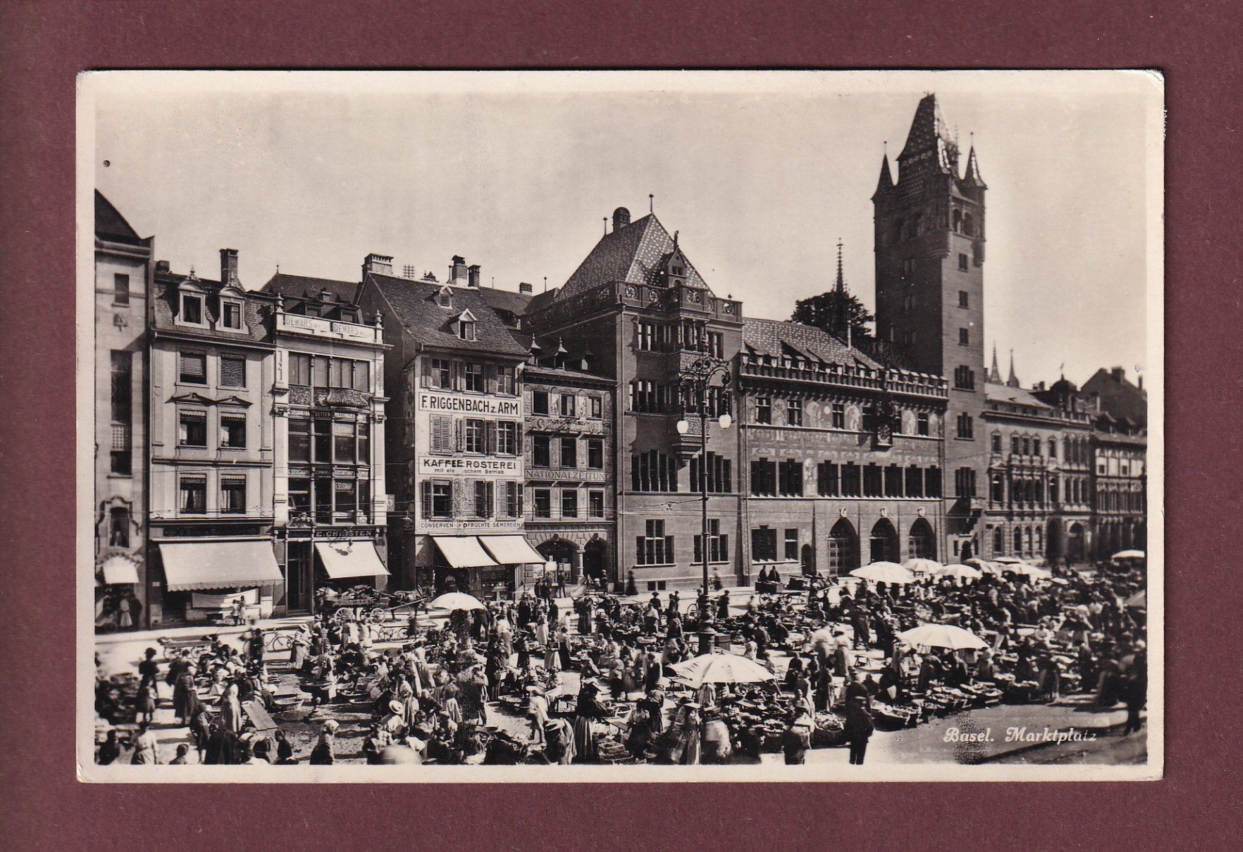 Cartes postales: BASEL - Markt - 1937 – D'occasion à Pully par nicecards