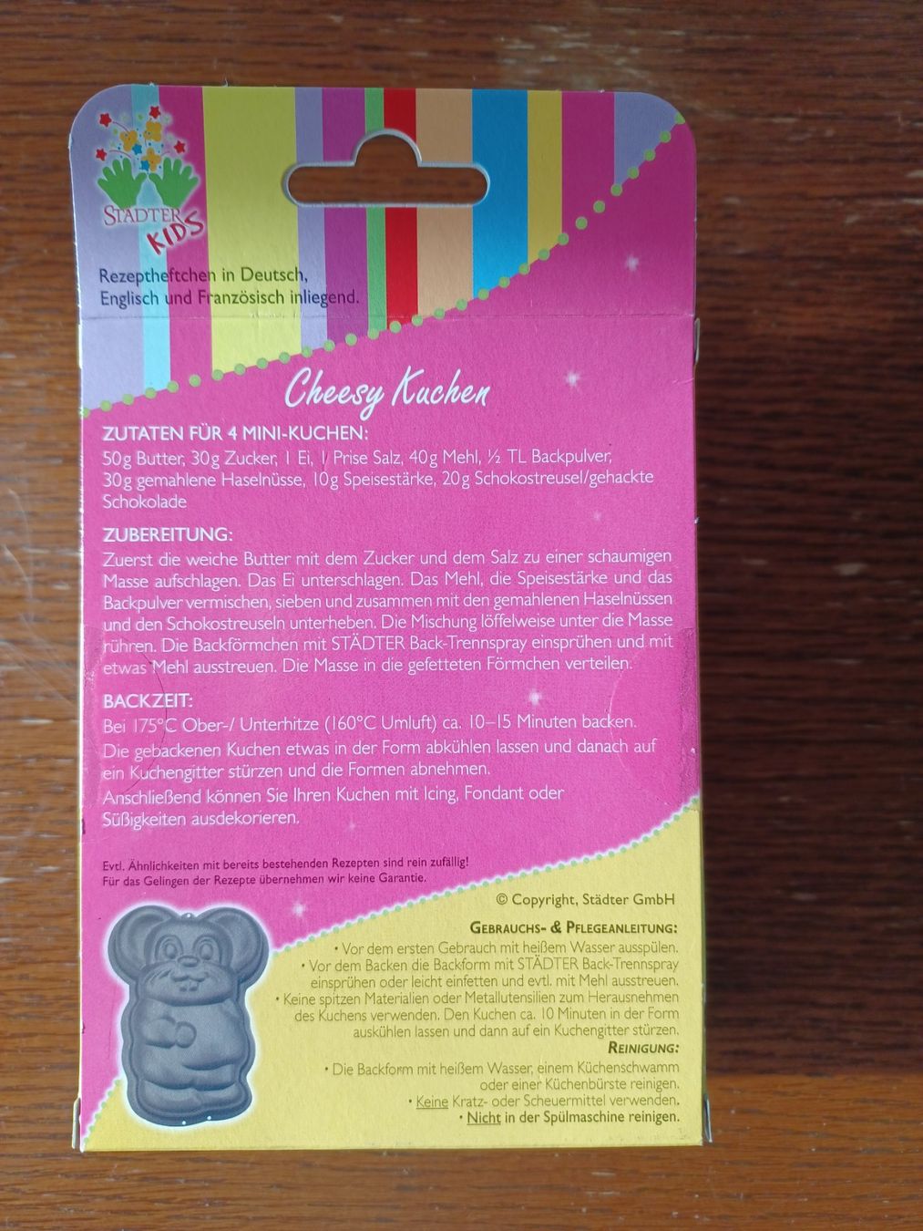 Backformen: 2 Mini Backformen Cheesy die Maus von Städter – Neu und originalverpackt aus Wangen SZ von Koenigskind83 1