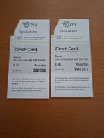 Zürich Card Spezialkarte 72h Zonen 110-155 2x Stück