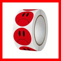 Stickerrolle Smiley Emoji negativ Chat lachen Abziehbild