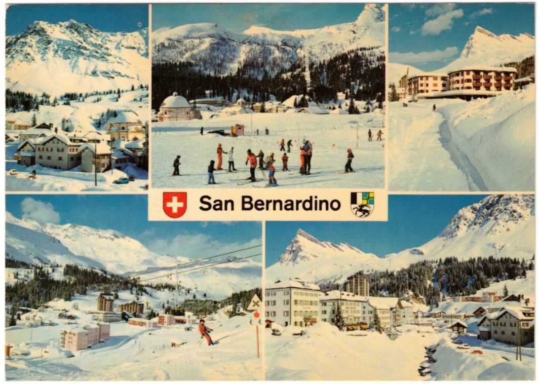 Cartoline postali: San Bernardino - 5 Bild AK – Usato da Binningen venduto da Mountainrider