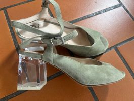 Absatz Sandaletten, Leder, Gr. 37, Top Zustand