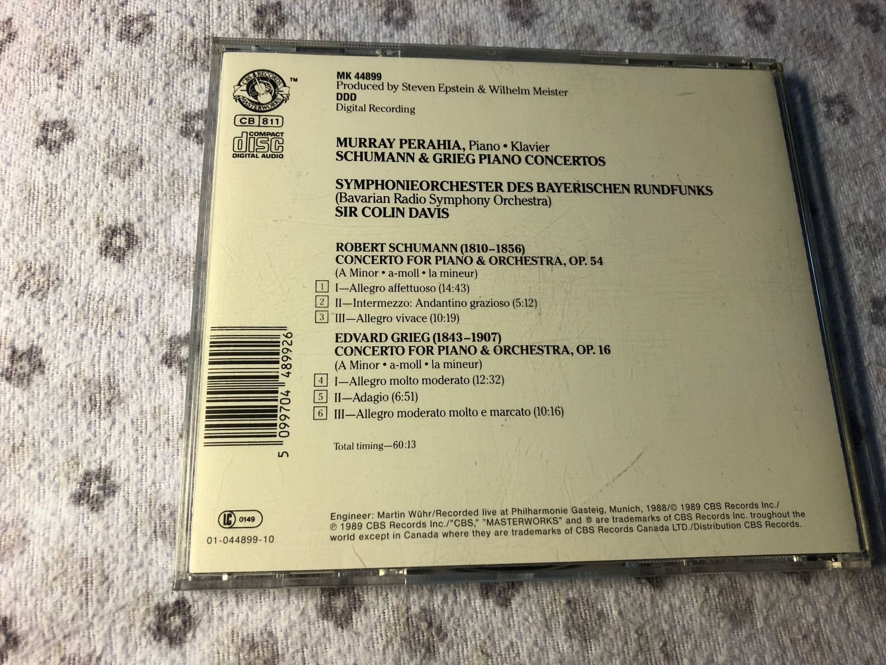 CD: Perahia: Schumann & Grieg Klavierkonzerte, CD – Usato da Schübelbach venduto da Bemafaja 1