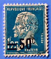 BRIEFMARKEN AUS Frankreich Louis Pasteur, mit Aufdruck